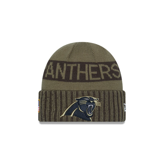 Carolina Panthers 2025 Salute to Service Cuff Knit Hat - New Era Cap