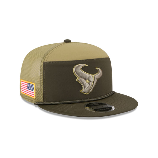 Houston Texans 2025 Salute to Service Split Panel 9FIFTY Trucker Hat - New Era Cap