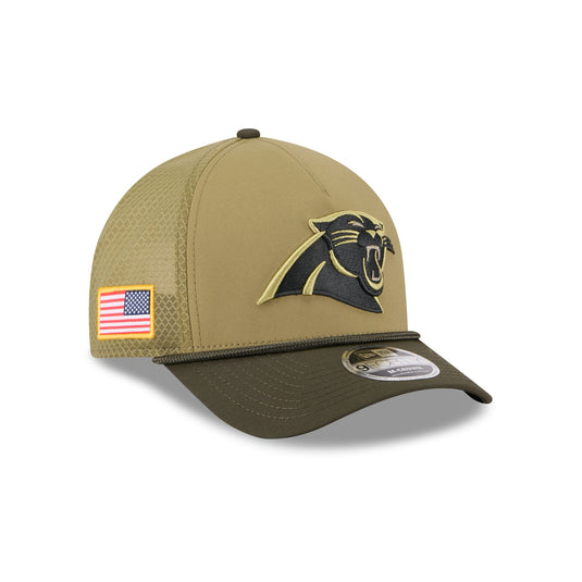 Carolina Panthers 2025 Salute to Service 9FORTY M-Crown A-Frame Trucker Hat - New Era Cap