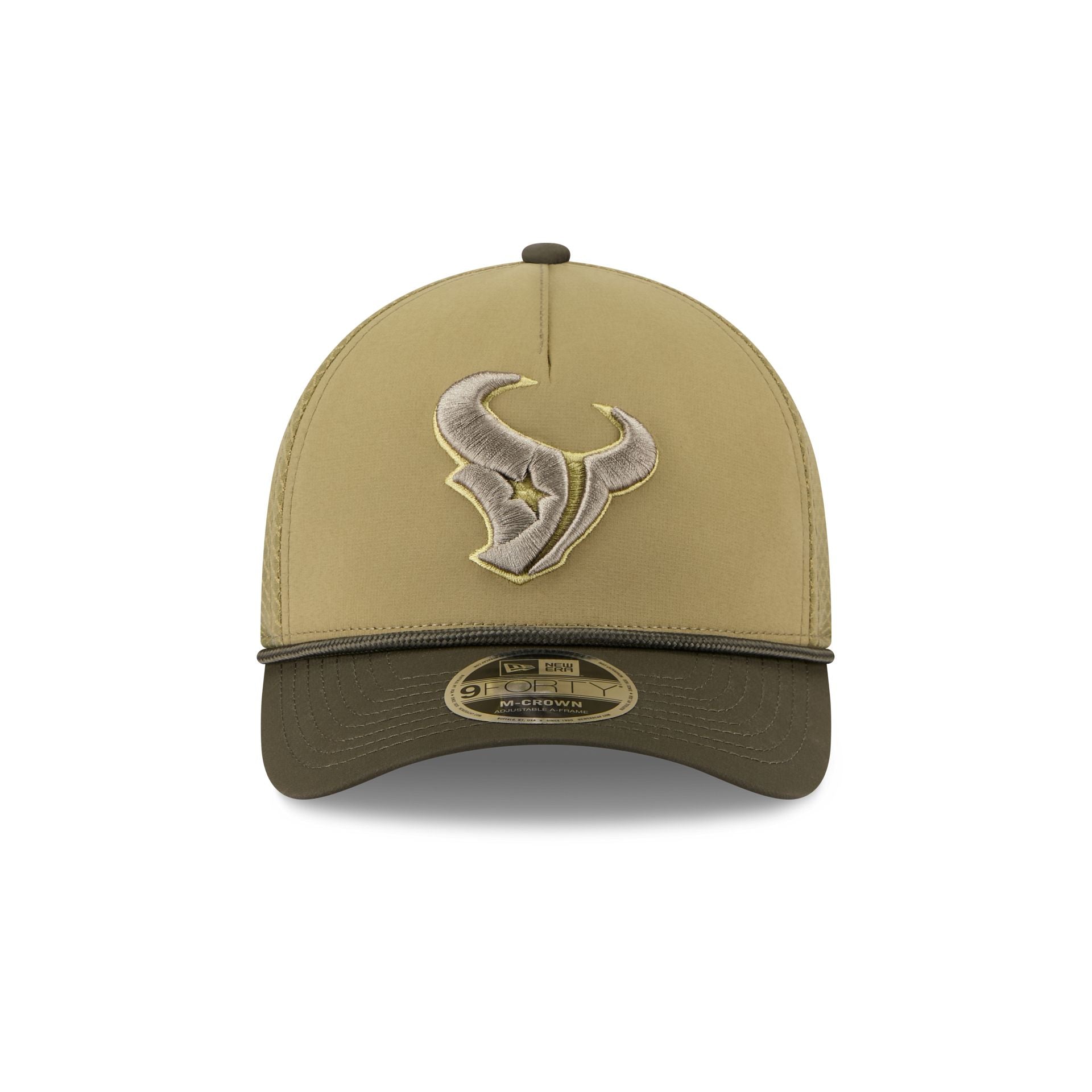 Houston Texans 2025 Salute to Service 9FORTY M-Crown A-Frame Trucker Hat