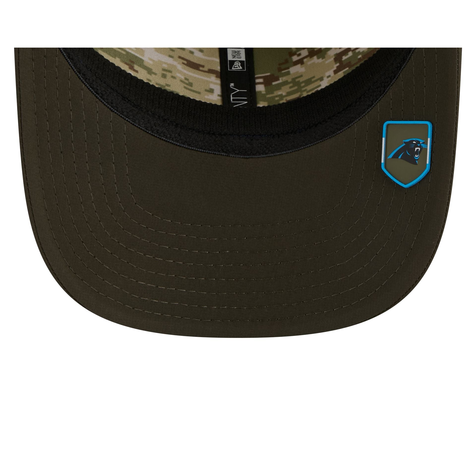 Carolina Panthers 2025 Salute to Service 9SEVENTY Trucker Hat