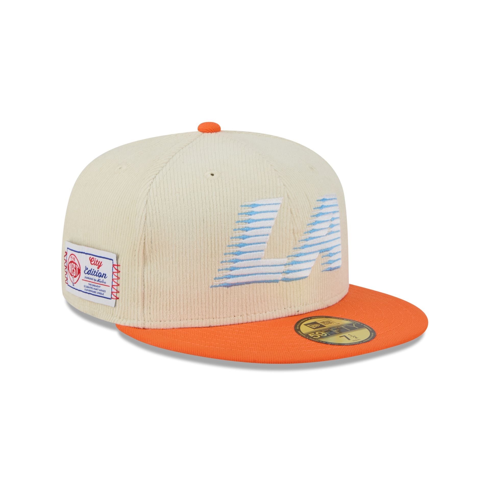 Los Angeles Clippers 2025 City Edition Chrome White Corduroy 59FIFTY Fitted Hat