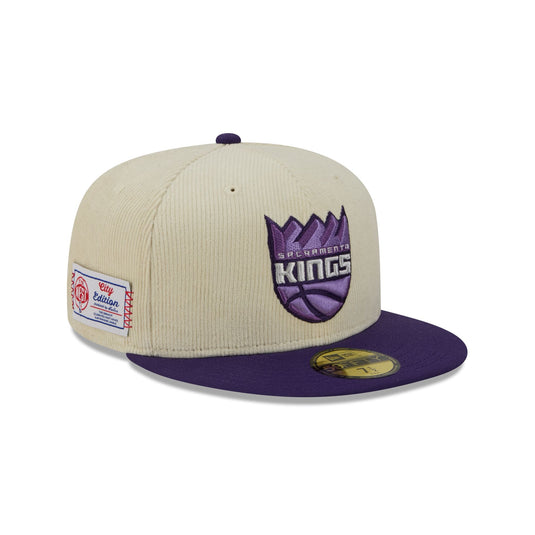 Sacramento Kings 2025 City Edition Chrome White Corduroy 59FIFTY Fitted Hat - New Era Cap