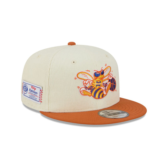 Charlotte Hornets 2025 City Edition Chrome White Corduroy 9FIFTY Snapback Hat - New Era Cap