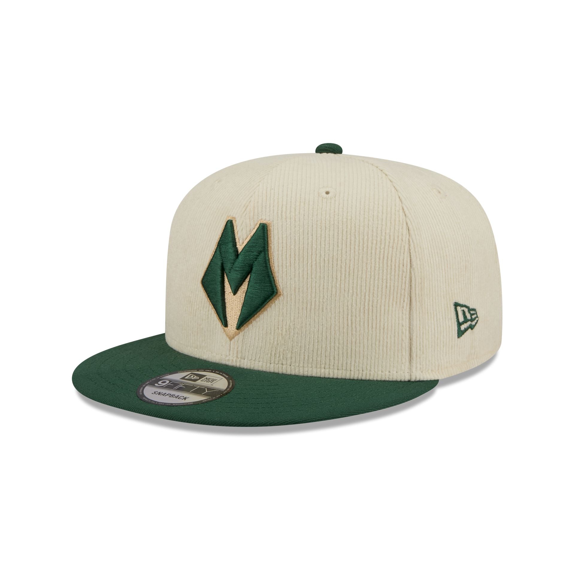 Milwaukee Bucks 2025 City Edition Chrome White Corduroy 9FIFTY Snapback Hat