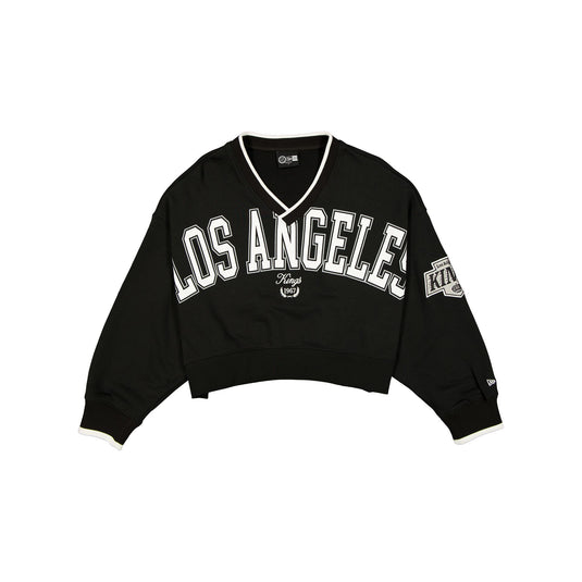 Los Angeles Kings Throwback Prep Women's Cropped Crewneck - New Era Cap