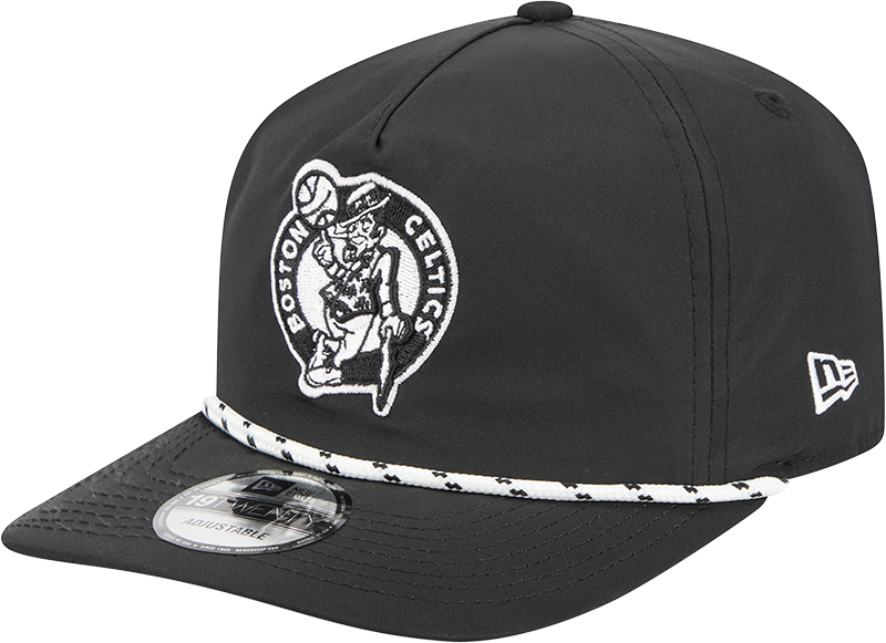 Boston Celtics Black and White Rope 19TWENTY Snapback Hat