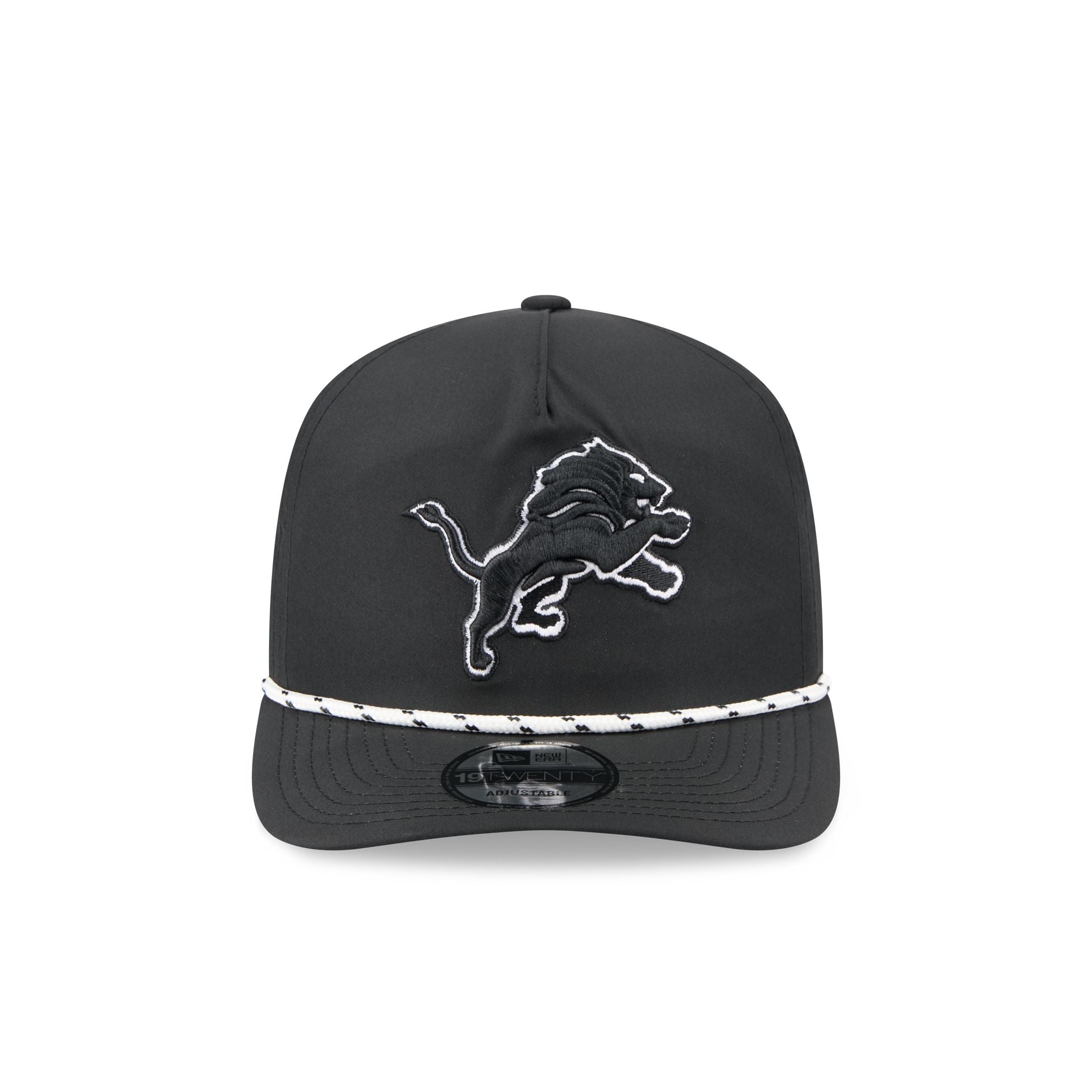 Detroit Lions Black and White Rope 19TWENTY Snapback Hat