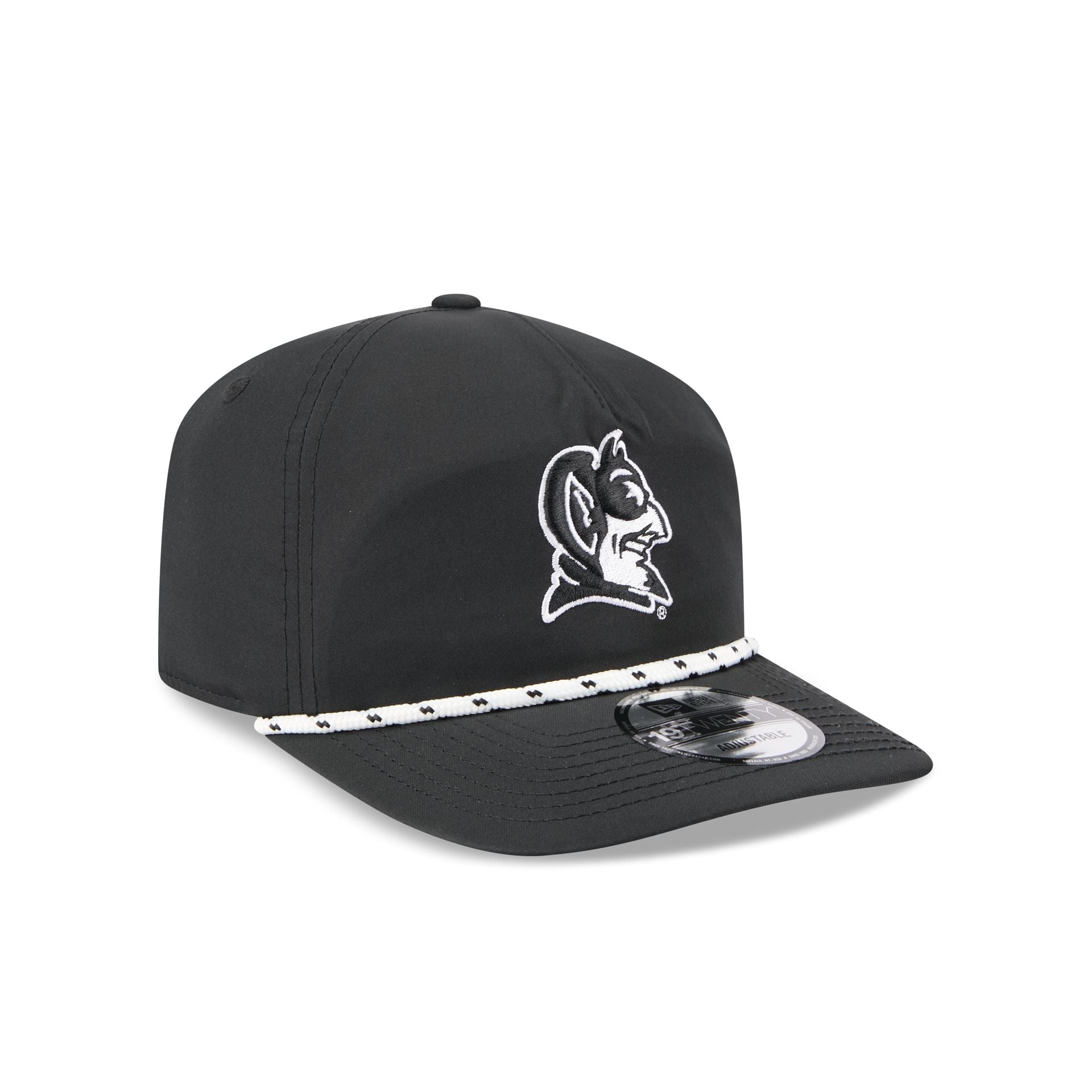 Duke Blue Devils Black and White Rope 19TWENTY Snapback Hat