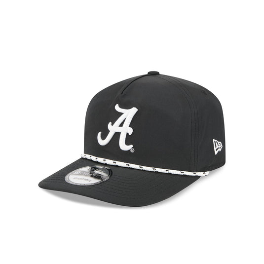 Alabama Crimson Tide Black and White Rope 19TWENTY Snapback Hat - New Era Cap