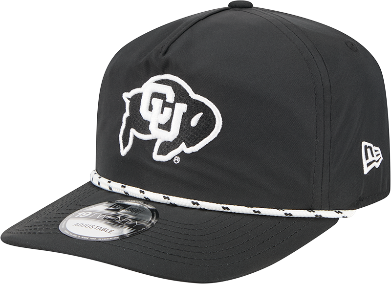 Colorado Buffaloes Black and White Rope 19TWENTY Snapback Hat