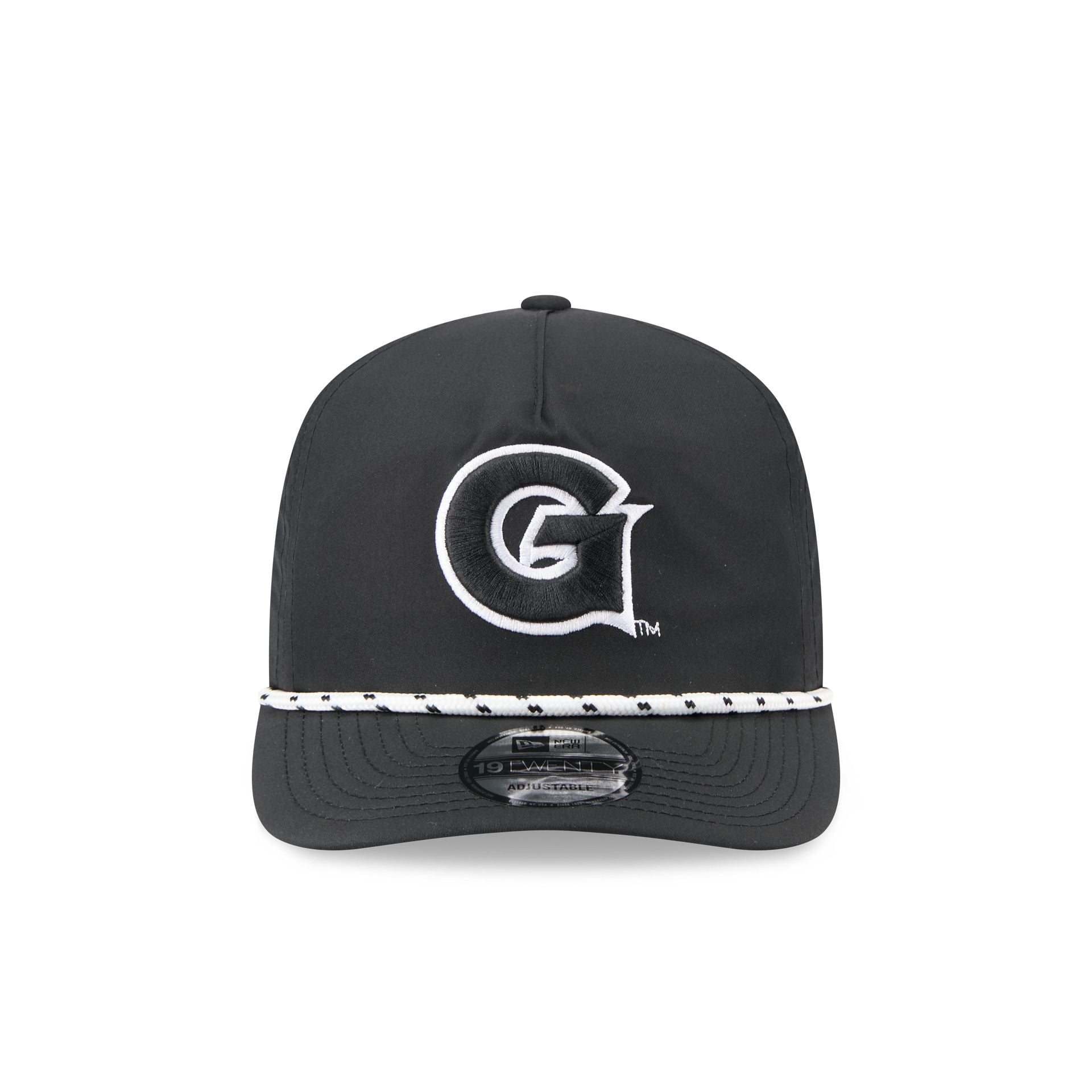 Georgetown Hoyas Black and White Rope 19TWENTY Snapback Hat