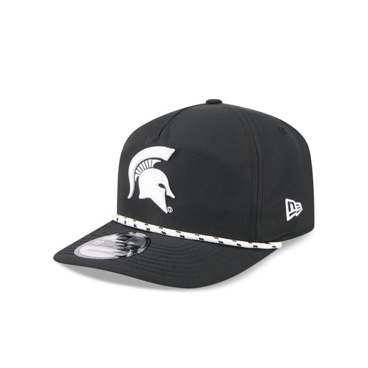 Michigan State Spartans Black and White Rope 19TWENTY Snapback Hat - New Era Cap