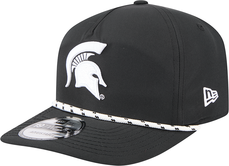 Michigan State Spartans Black and White Rope 19TWENTY Snapback Hat