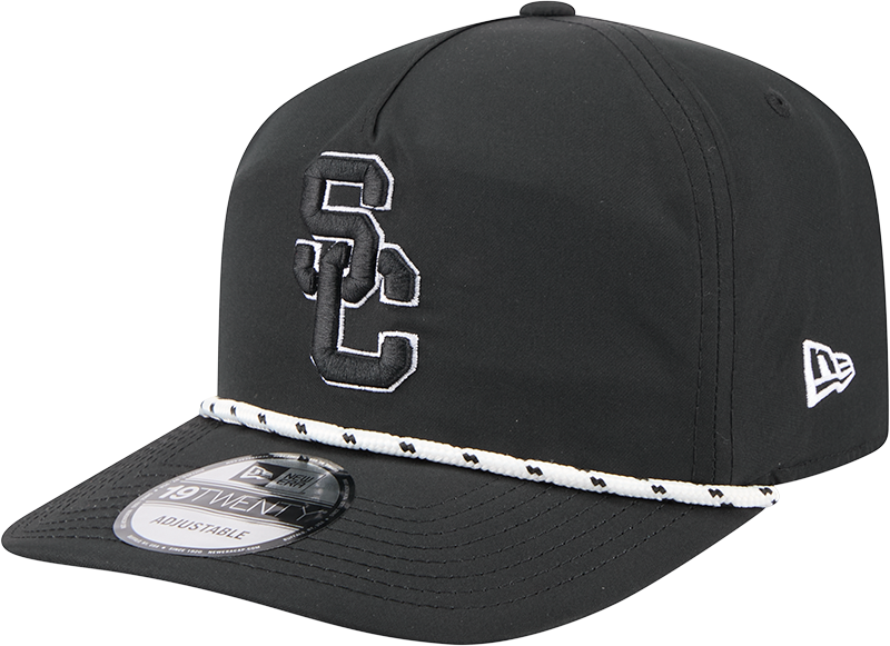 USC Trojans Black and White Rope 19TWENTY Snapback Hat