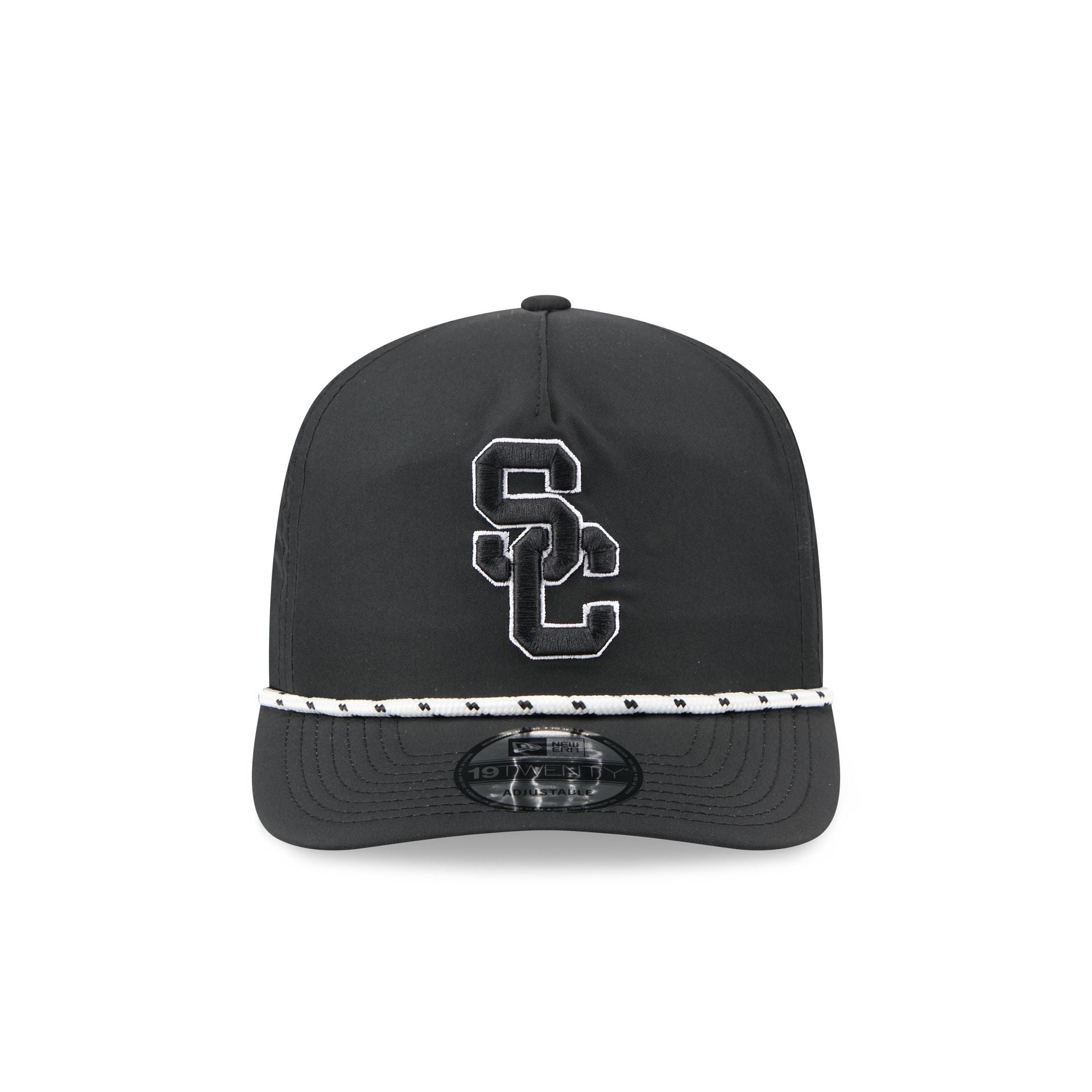 USC Trojans Black and White Rope 19TWENTY Snapback Hat