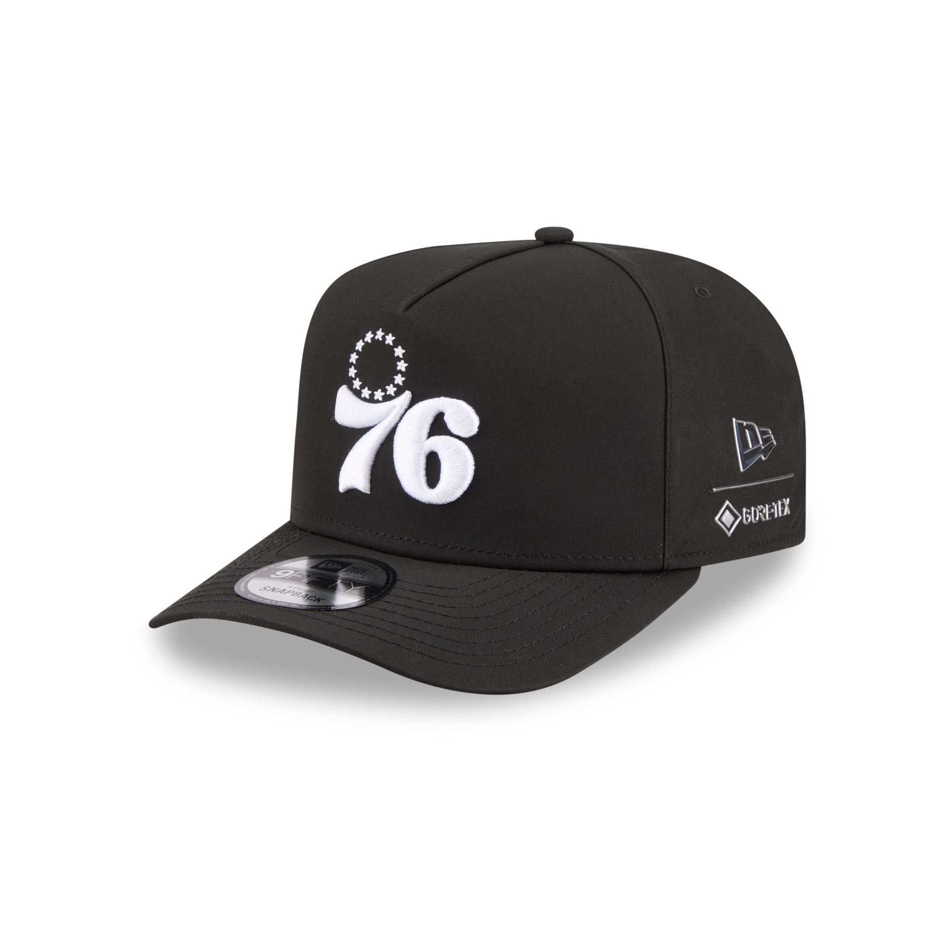 Philadelphia 76ers GORE-TEX Black 9FIFTY A-Frame Snapback Hat