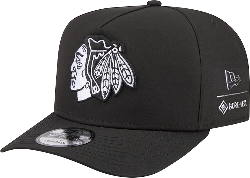 Chicago Blackhawks GORE-TEX Black 9FIFTY A-Frame Snapback Hat