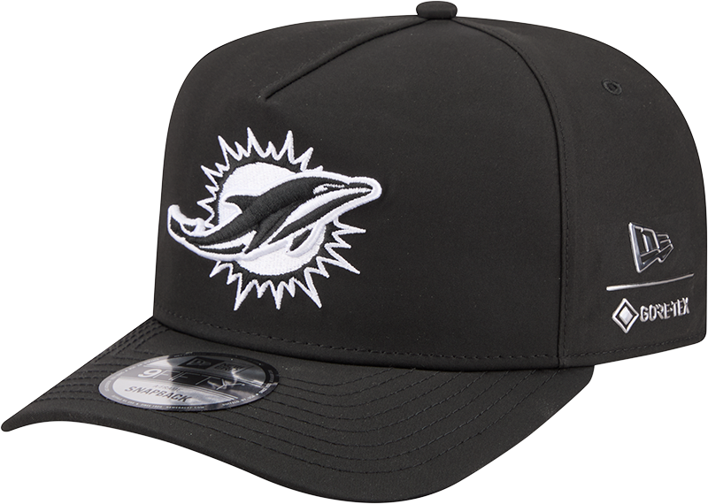 Miami Dolphins GORE-TEX Black 9FIFTY A-Frame Snapback Hat