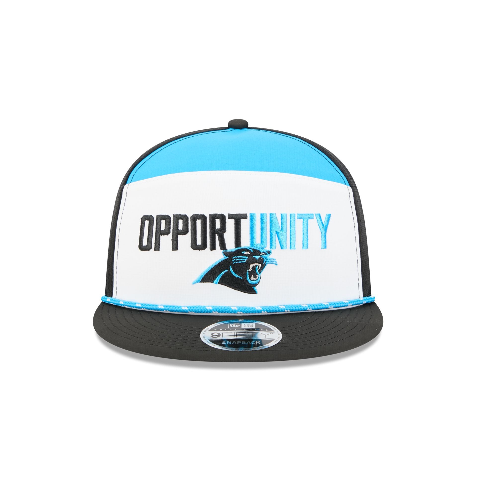 Carolina Panthers 2025 Inspire Change Split Panel 9FIFTY Snapback Hat