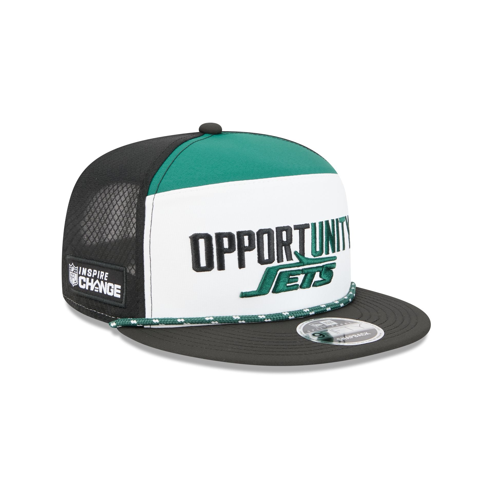 New York Jets 2025 Inspire Change Split Panel 9FIFTY Snapback Hat