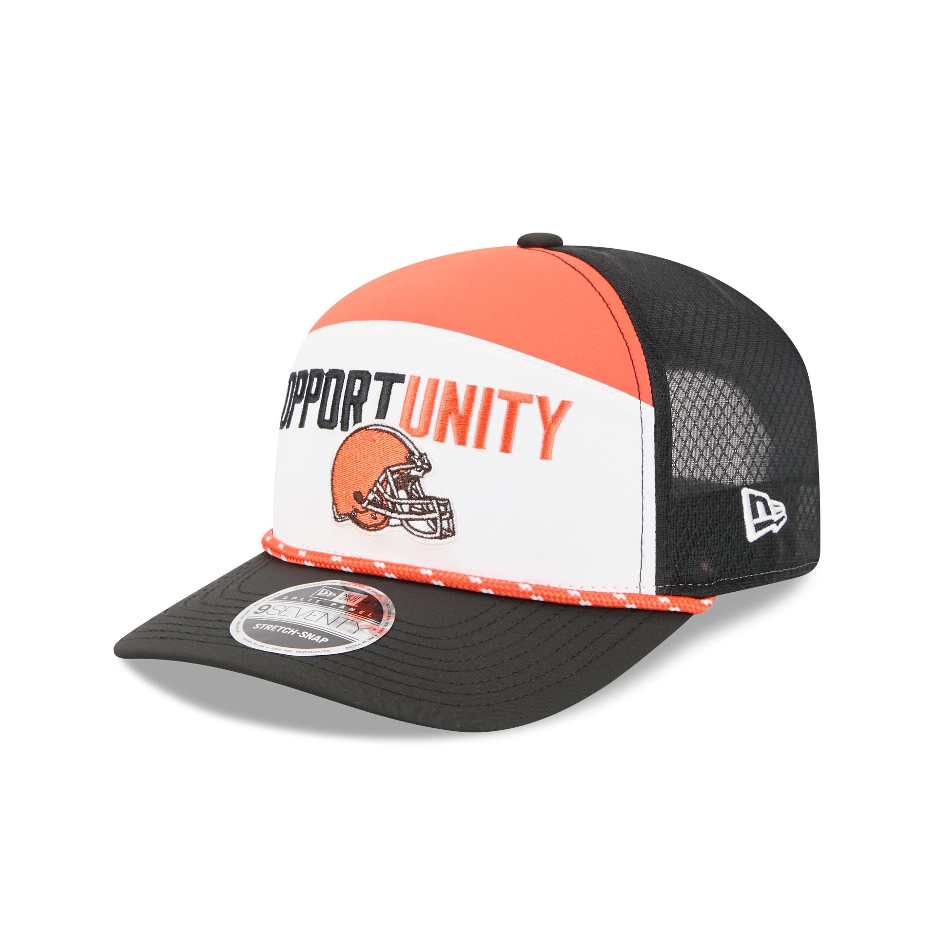 Cleveland Browns 2025 Inspire Change Split Panel 9SEVENTY Trucker Hat
