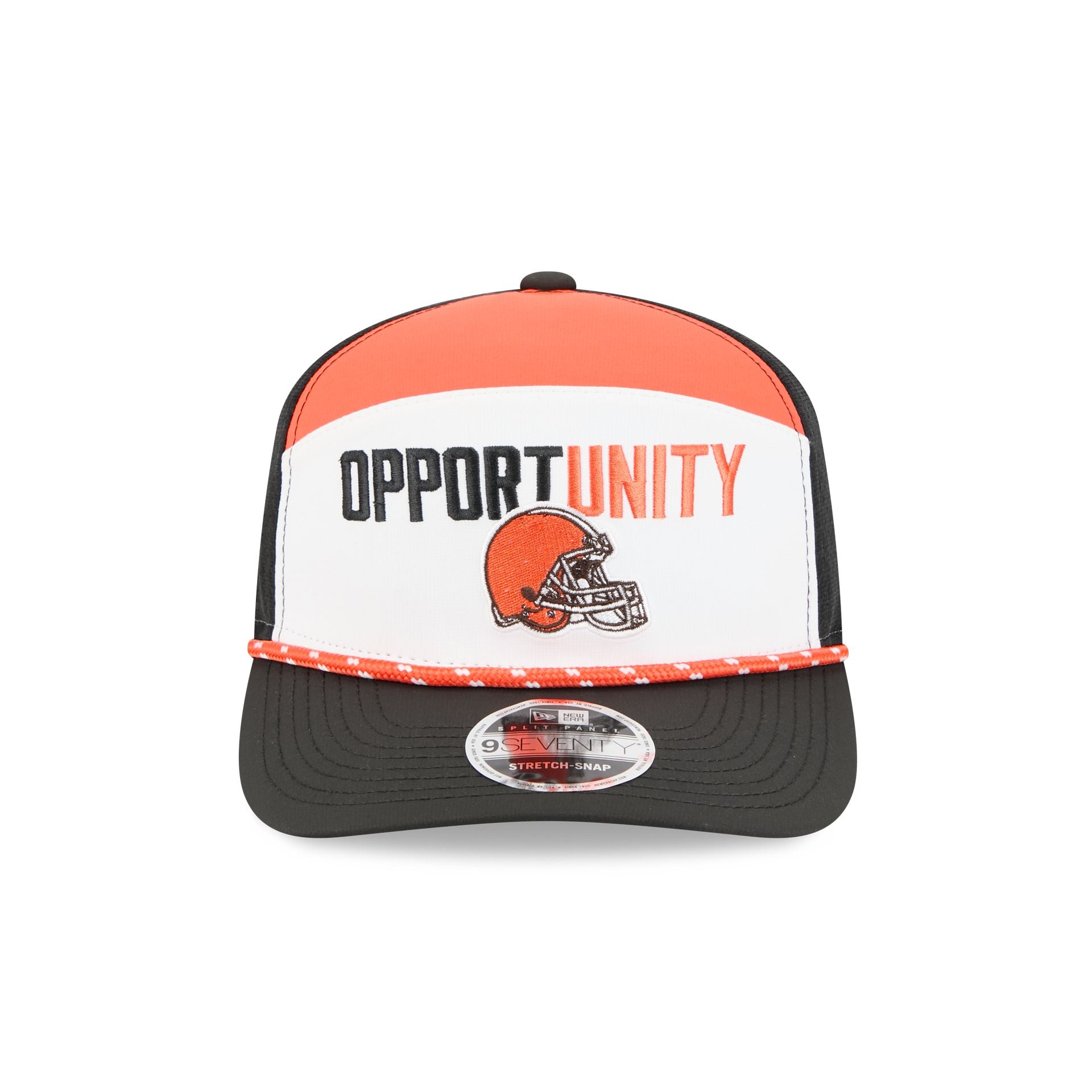 Cleveland Browns 2025 Inspire Change Split Panel 9SEVENTY Trucker Hat