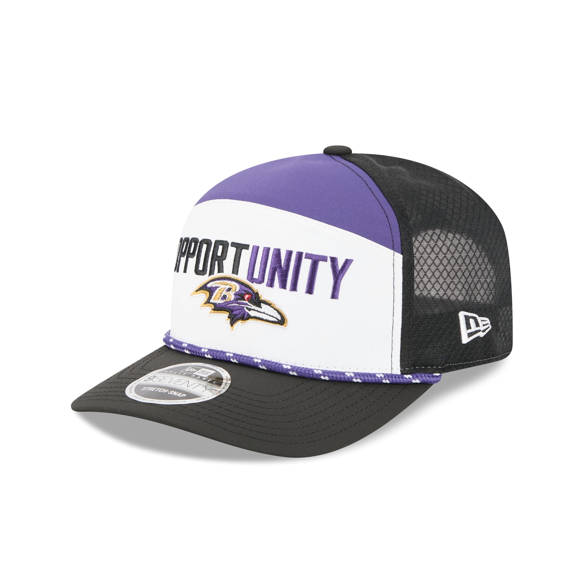Baltimore Ravens 2025 Inspire Change Split Panel 9SEVENTY Trucker Hat