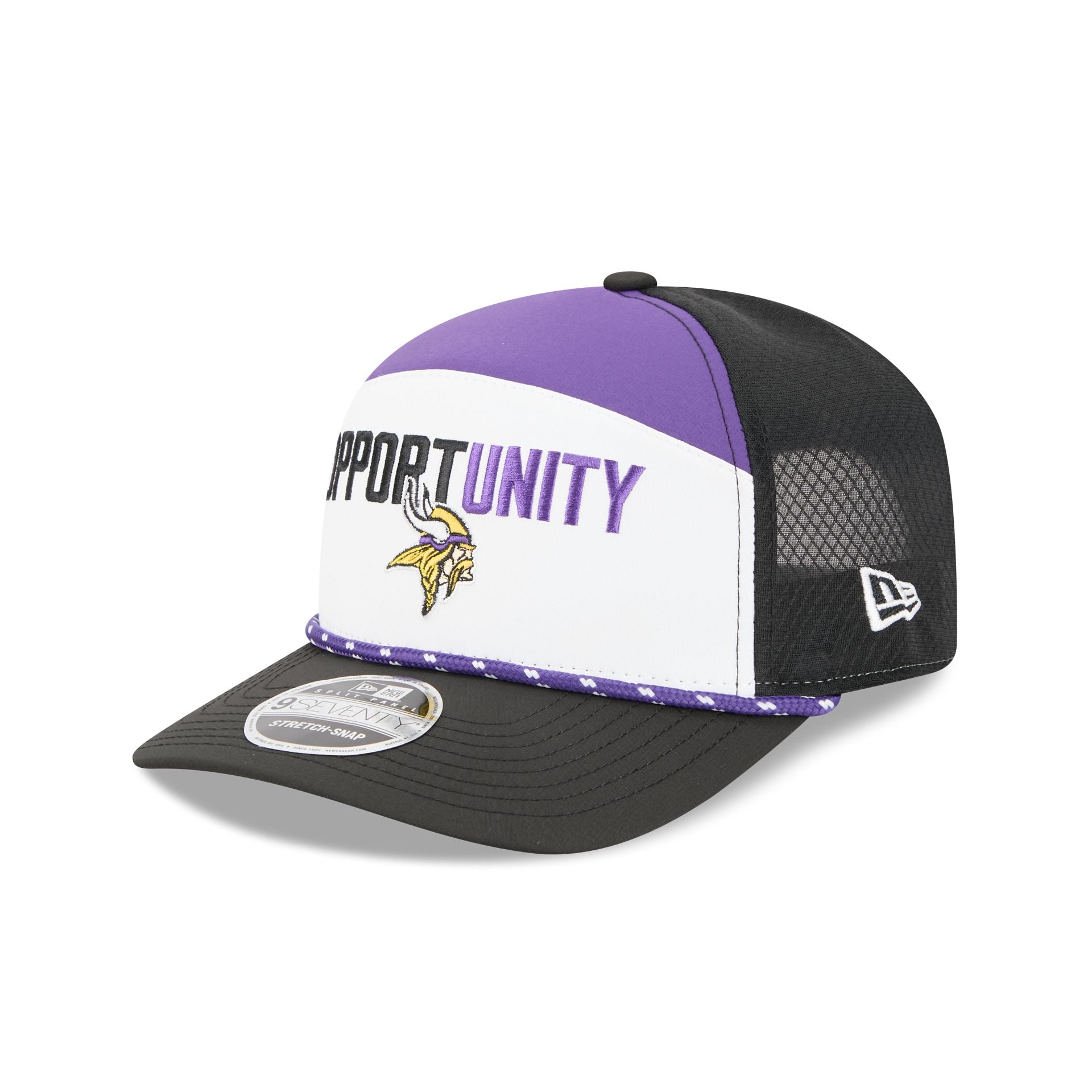 Minnesota Vikings 2025 Inspire Change Split Panel 9SEVENTY Trucker Hat