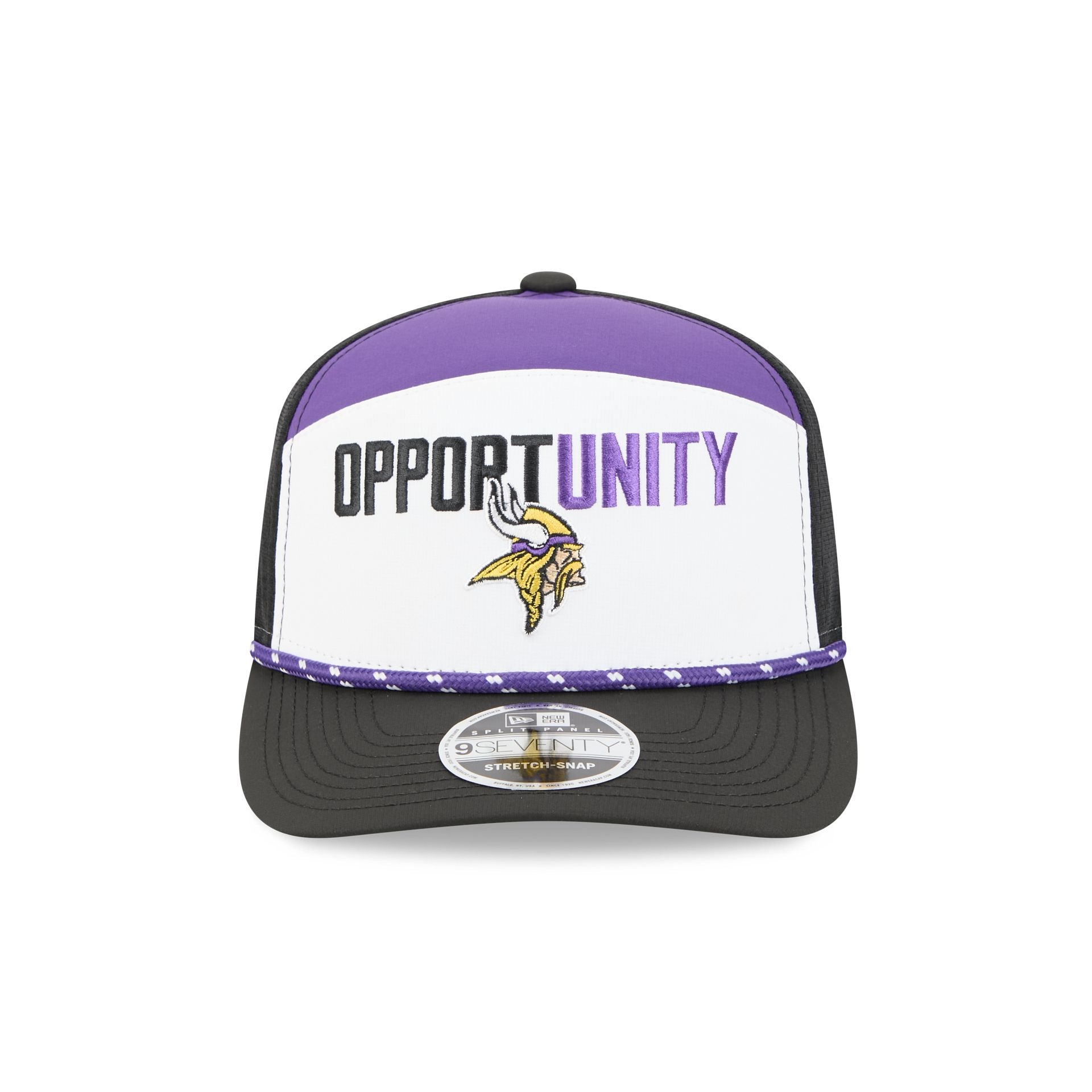 Minnesota Vikings 2025 Inspire Change Split Panel 9SEVENTY Trucker Hat