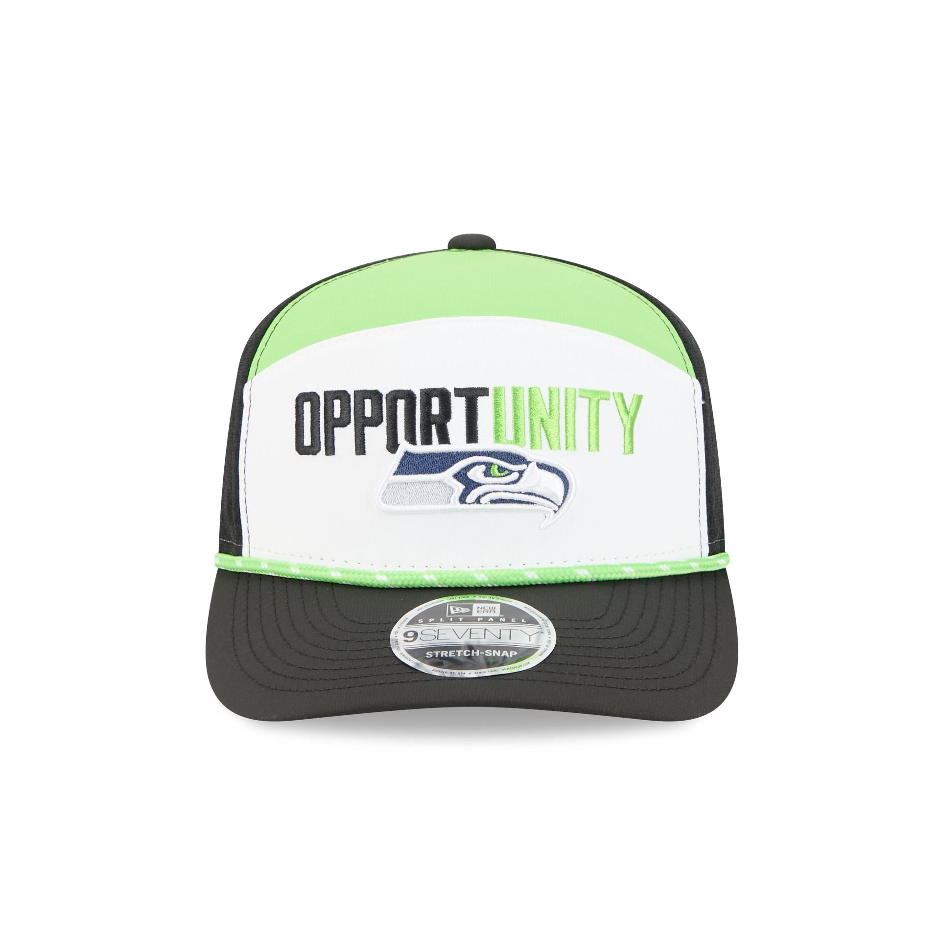 Seattle Seahawks 2025 Inspire Change Split Panel 9SEVENTY Trucker Hat