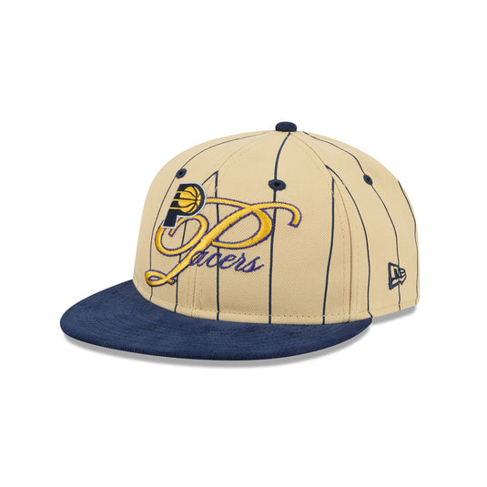 Indiana Pacers Pinstripe Script Retro Crown 9FIFTY Adjustable Hat - New Era Cap