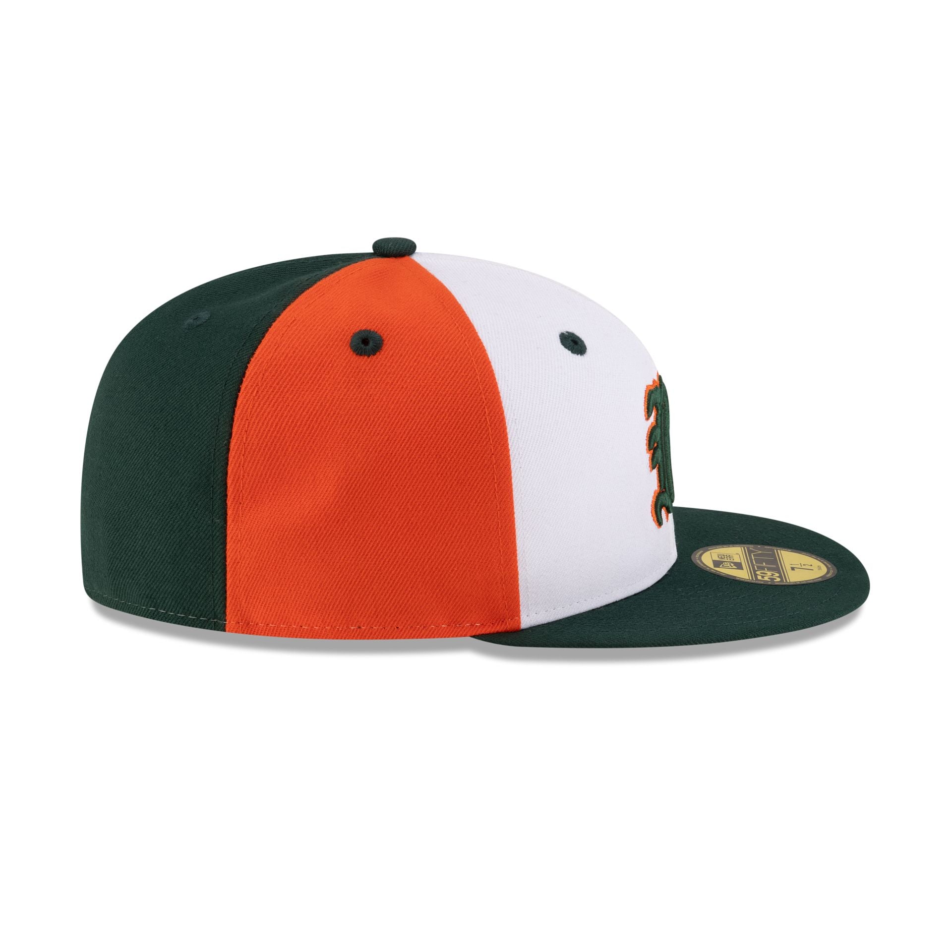 Miami Hurricanes Chrome Block 59FIFTY Fitted Hat