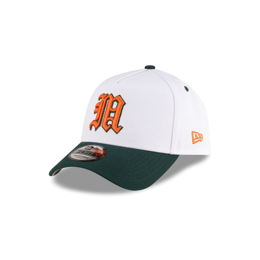 New Era x adidas Miami Hurricanes White 9FORTY A-Frame Snapback Hat - New Era Cap