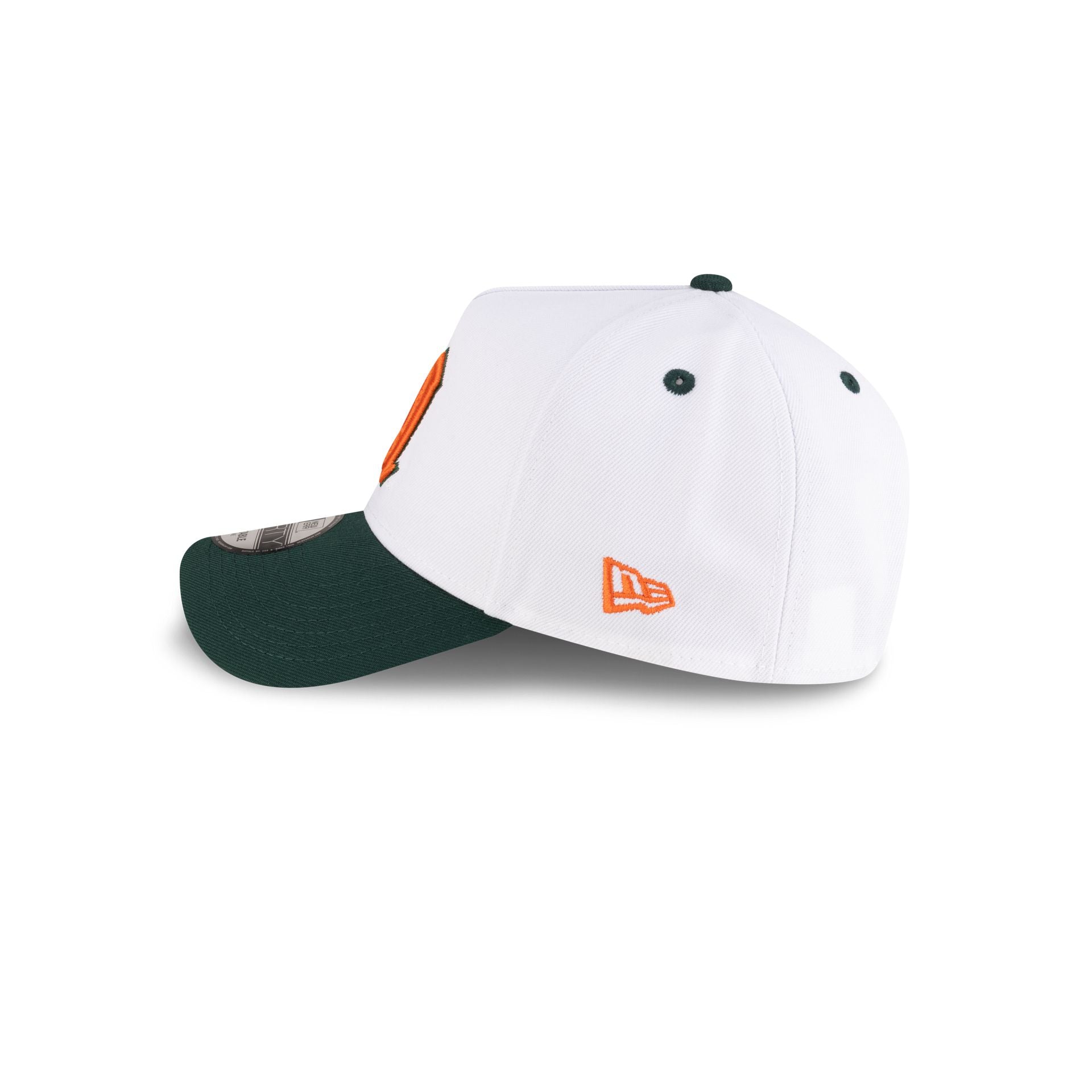 New Era x adidas Miami Hurricanes White 9FORTY A-Frame Snapback Hat