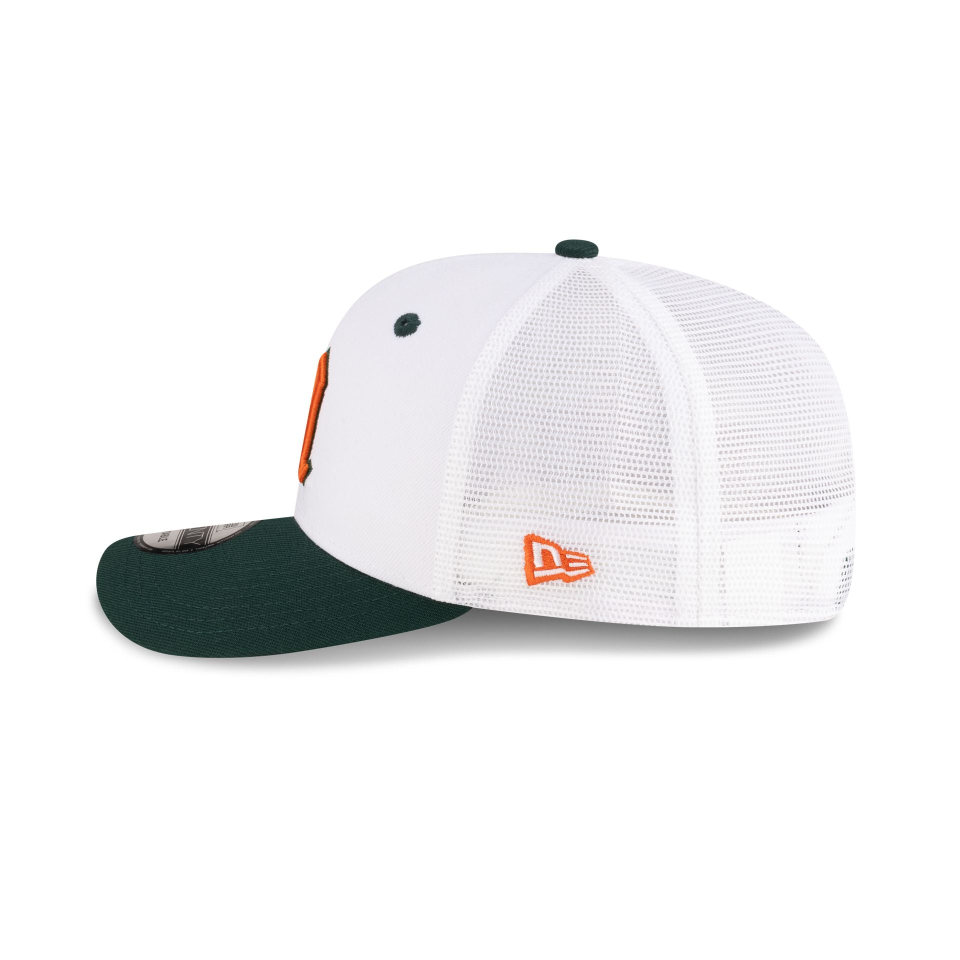 New Era x adidas Miami Hurricanes White 9SEVENTY Trucker Hat