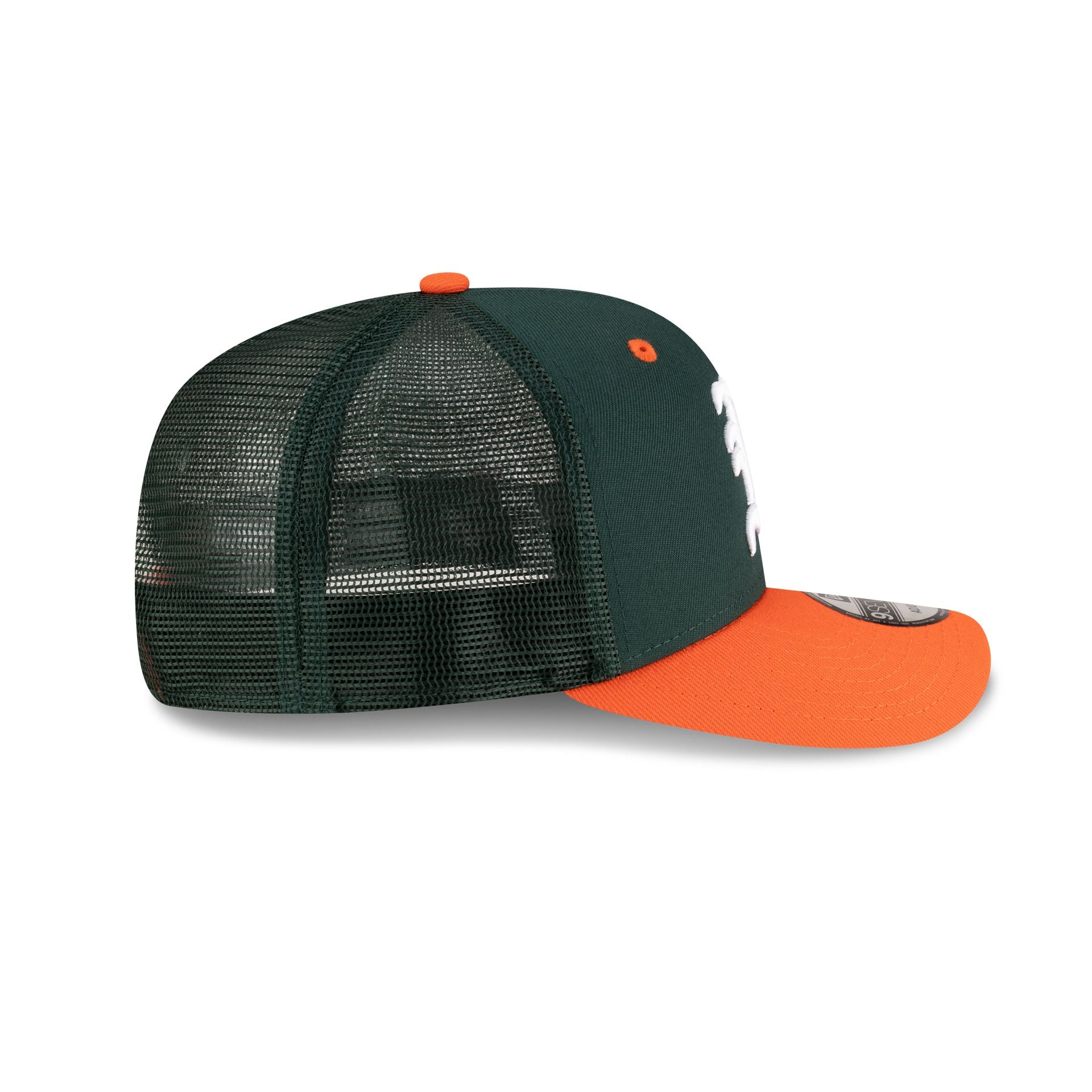 New Era x adidas Miami Hurricanes Green 9SEVENTY Trucker Hat