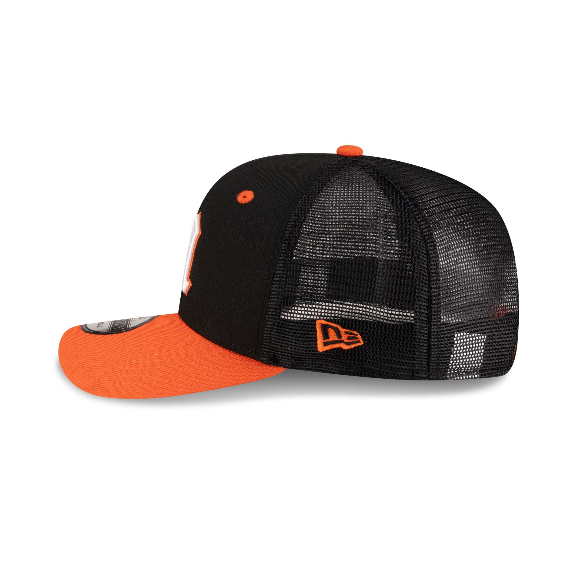 New Era x adidas Miami Hurricanes Black 9SEVENTY Trucker Hat
