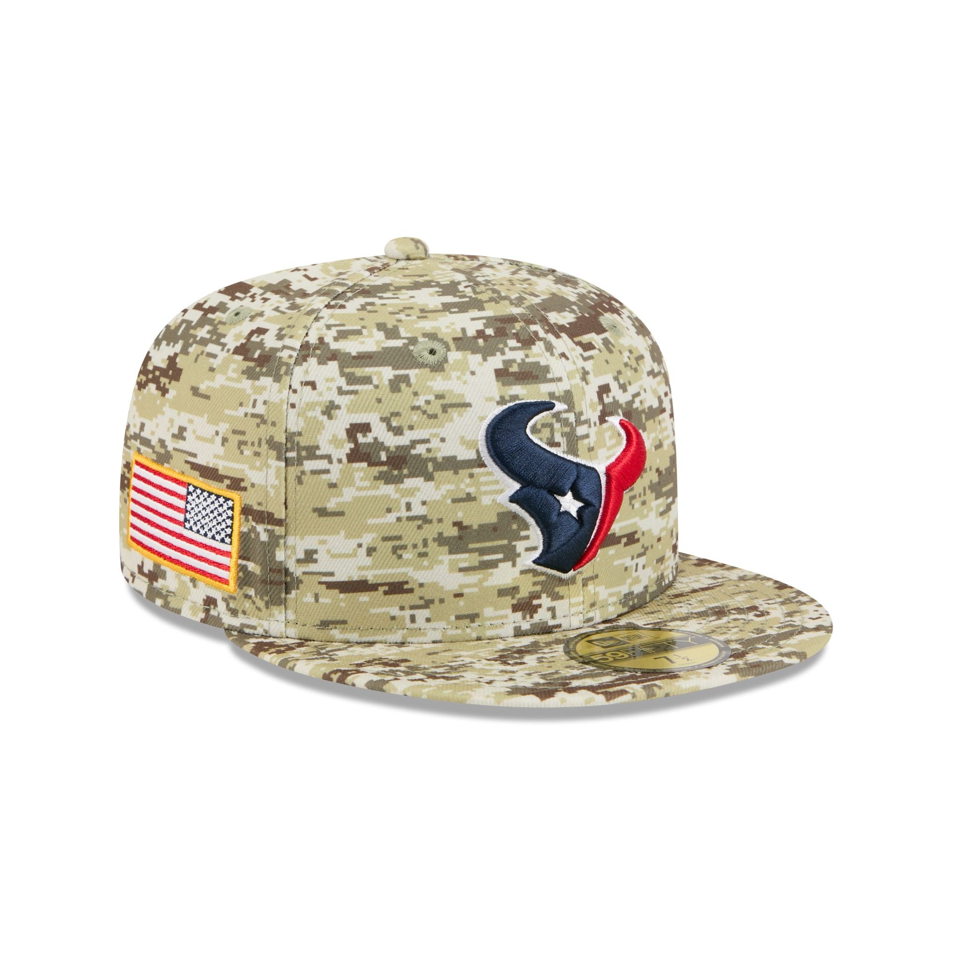 Houston Texans 2025 Salute to Service Fan Gear 59FIFTY Fitted Hat