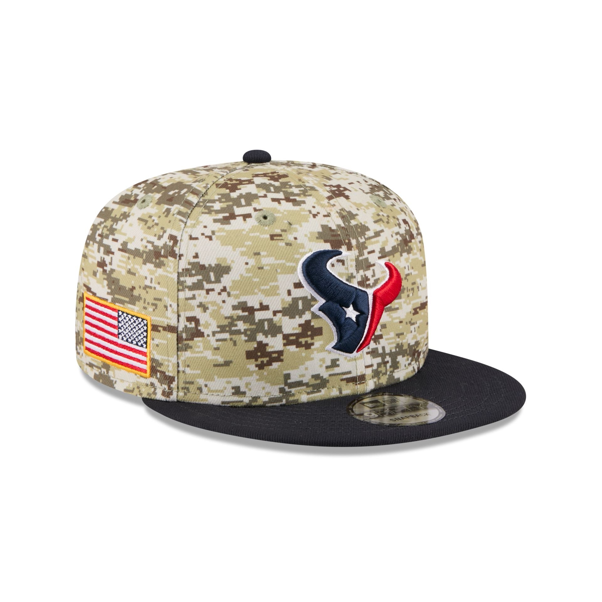 Houston Texans 2025 Salute to Service Fan Gear 9FIFTY Snapback Hat