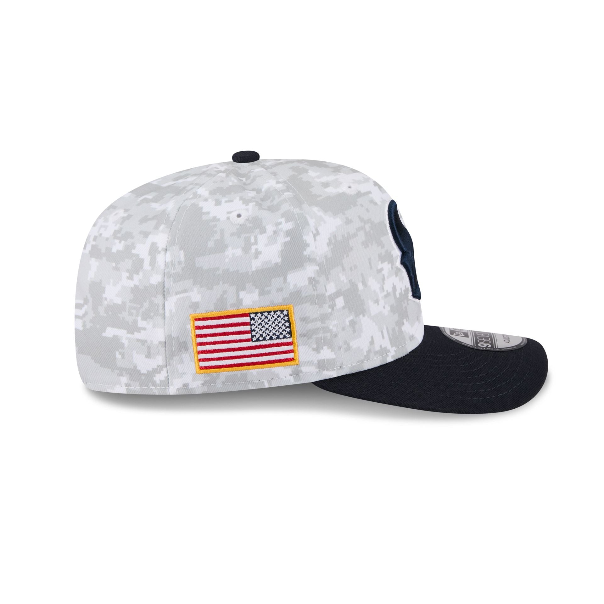 Houston Texans 2025 Salute to Service Fan Gear 9SEVENTY Stretch-Snap Hat