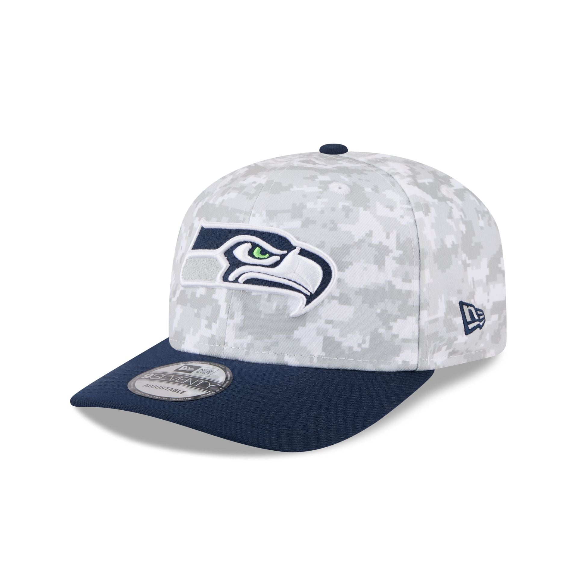 Seattle Seahawks 2025 Salute to Service Fan Gear 9SEVENTY Stretch-Snap Hat