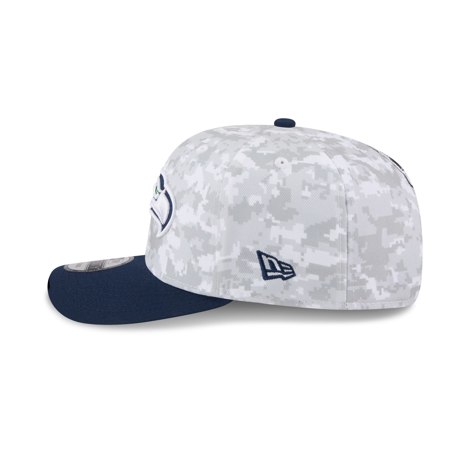 Seattle Seahawks 2025 Salute to Service Fan Gear 9SEVENTY Stretch-Snap Hat