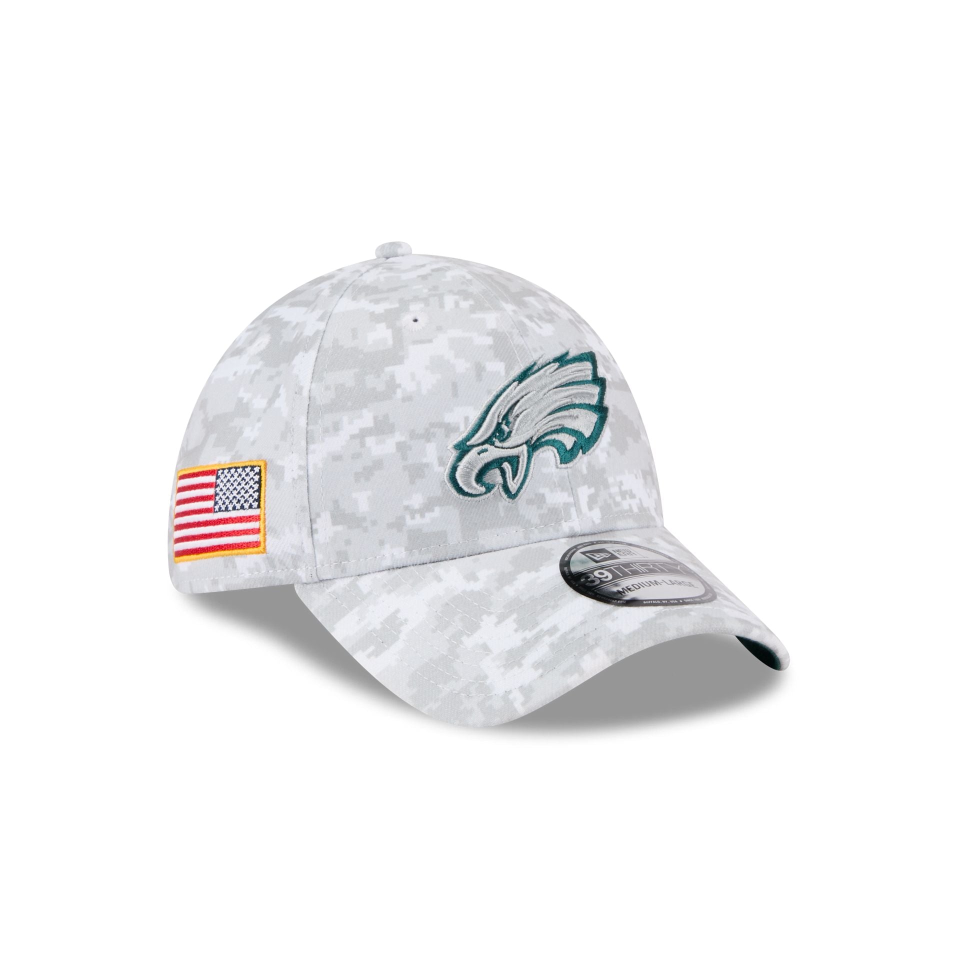 Philadelphia Eagles 2025 Salute to Service Fan Gear 39THIRTY Stretch Fit Hat