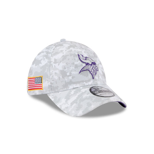 Minnesota Vikings 2025 Salute to Service Fan Gear 39THIRTY Stretch Fit Hat - New Era Cap