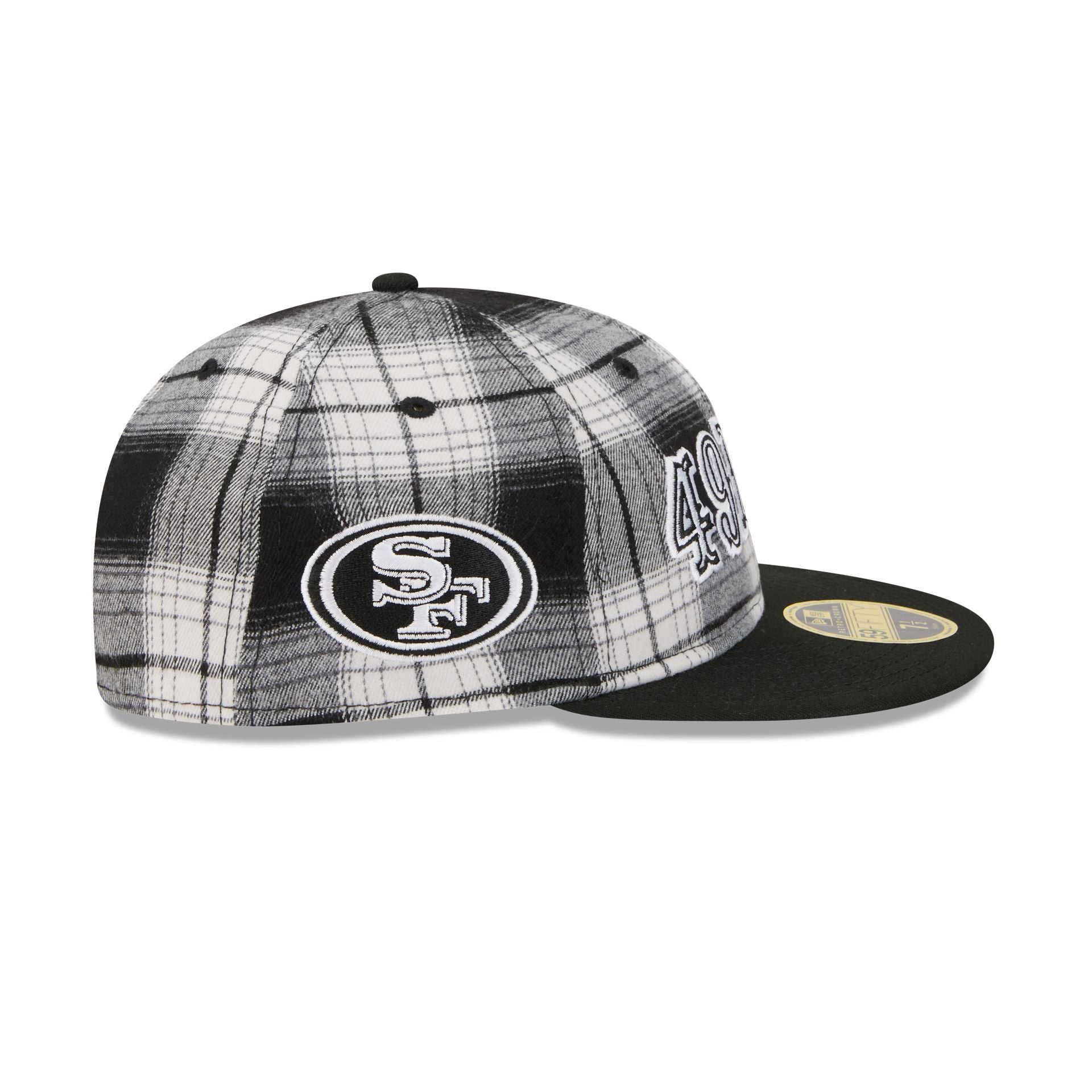 San Francisco 49ers Grunge Plaid Retro Crown 59FIFTY Fitted Hat