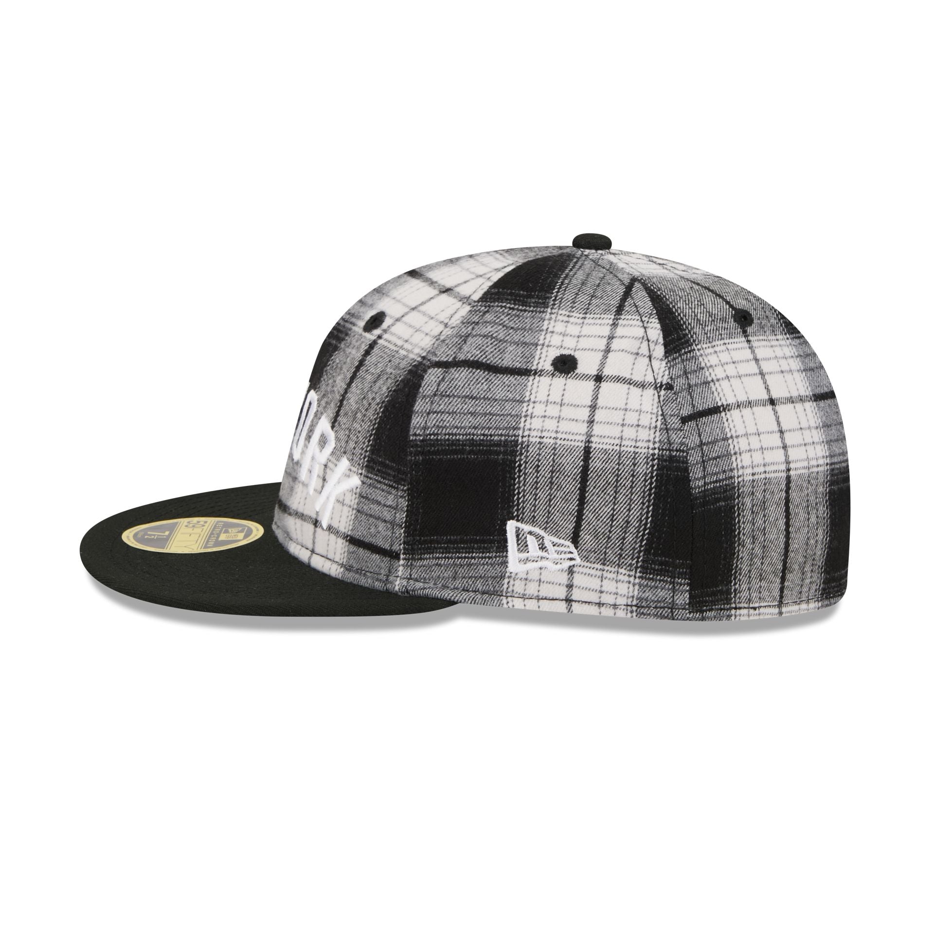 New York Yankees Grunge Plaid Retro Crown 59FIFTY Fitted Hat