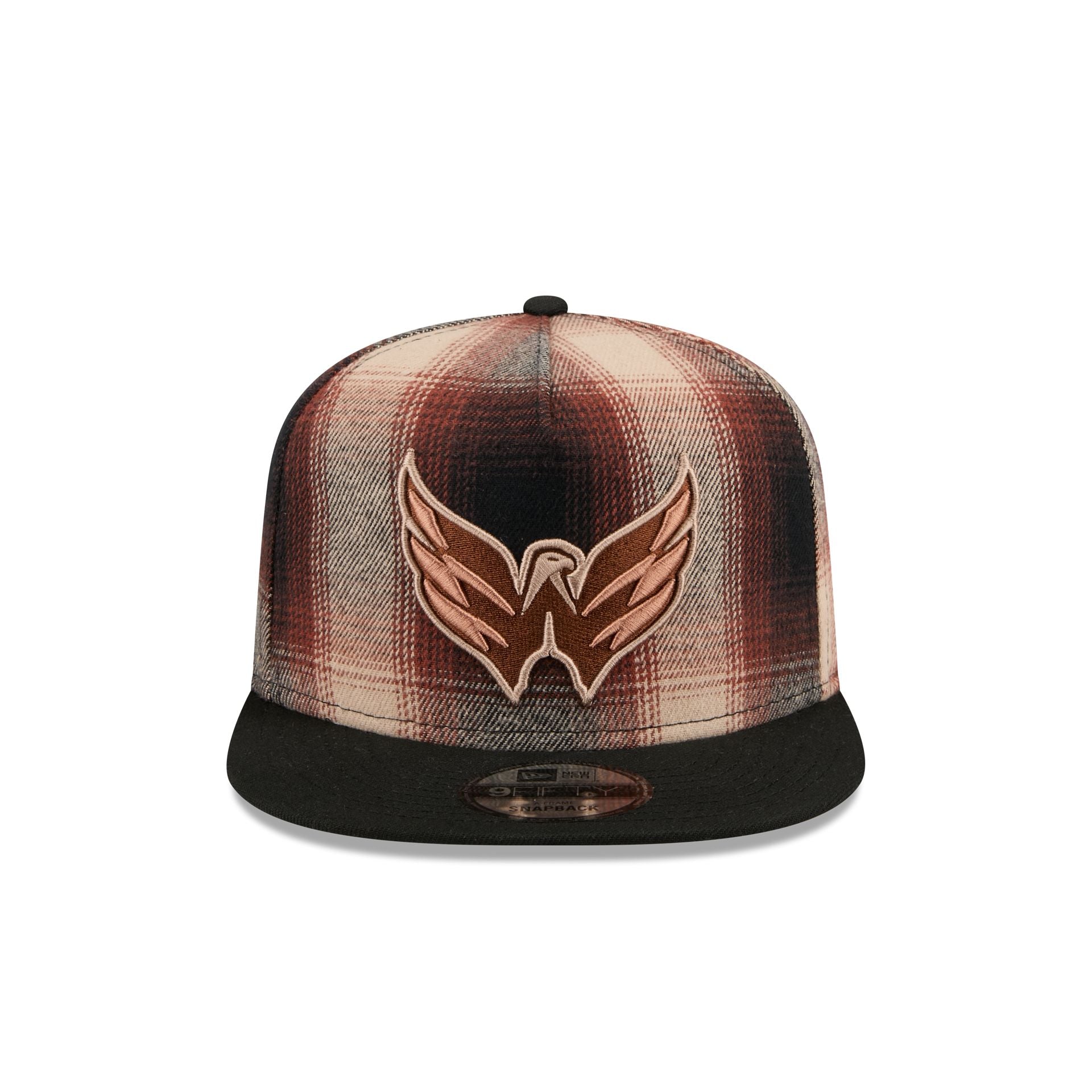 Washington Capitals Grunge Plaid 9FIFTY A-Frame Adjustable Hat