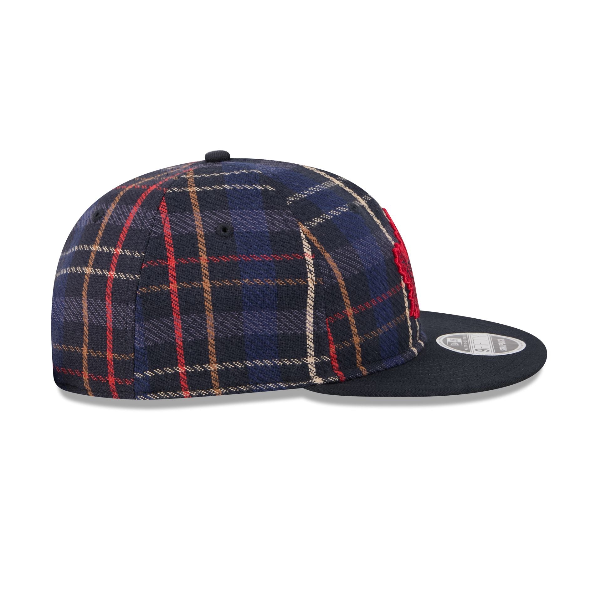Toronto Maple Leafs Grunge Plaid Retro Crown 9FIFTY Adjustable Hat