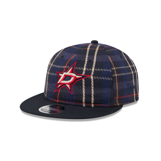 Dallas Stars Grunge Plaid Retro Crown 9FIFTY Adjustable Hat - New Era Cap